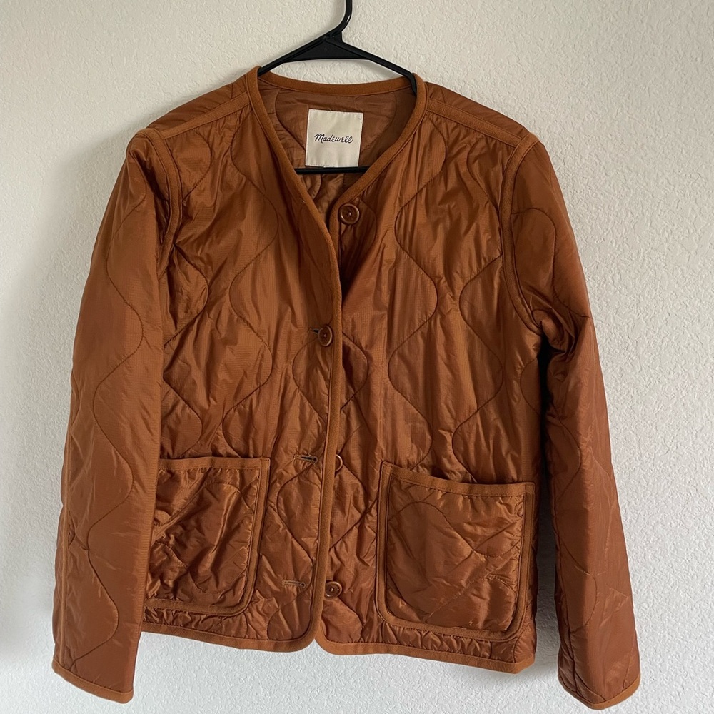 Madewell Women's Quilted Tan Puffer Jacket